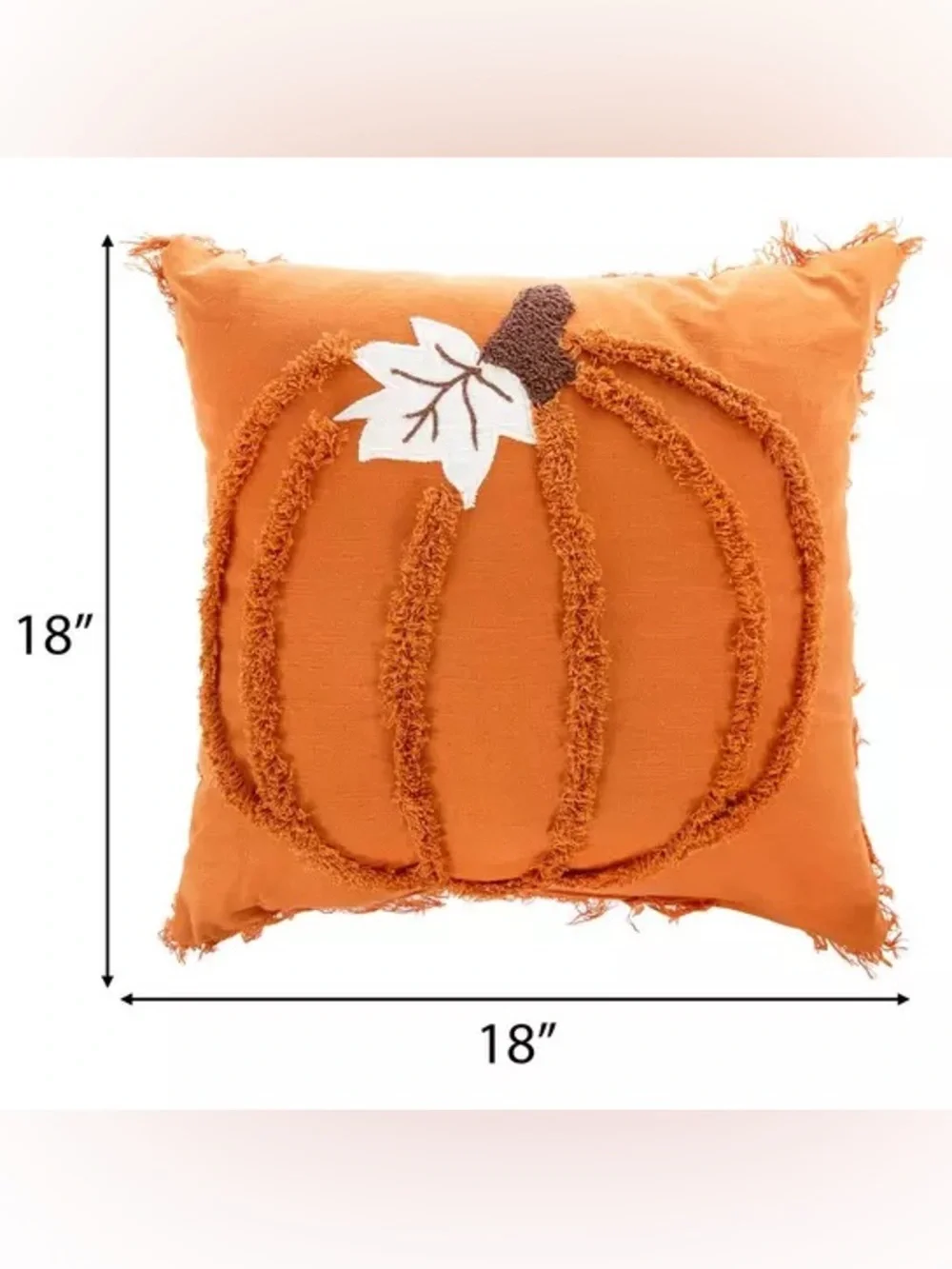 Orange Tufted Pumpkin Pillow